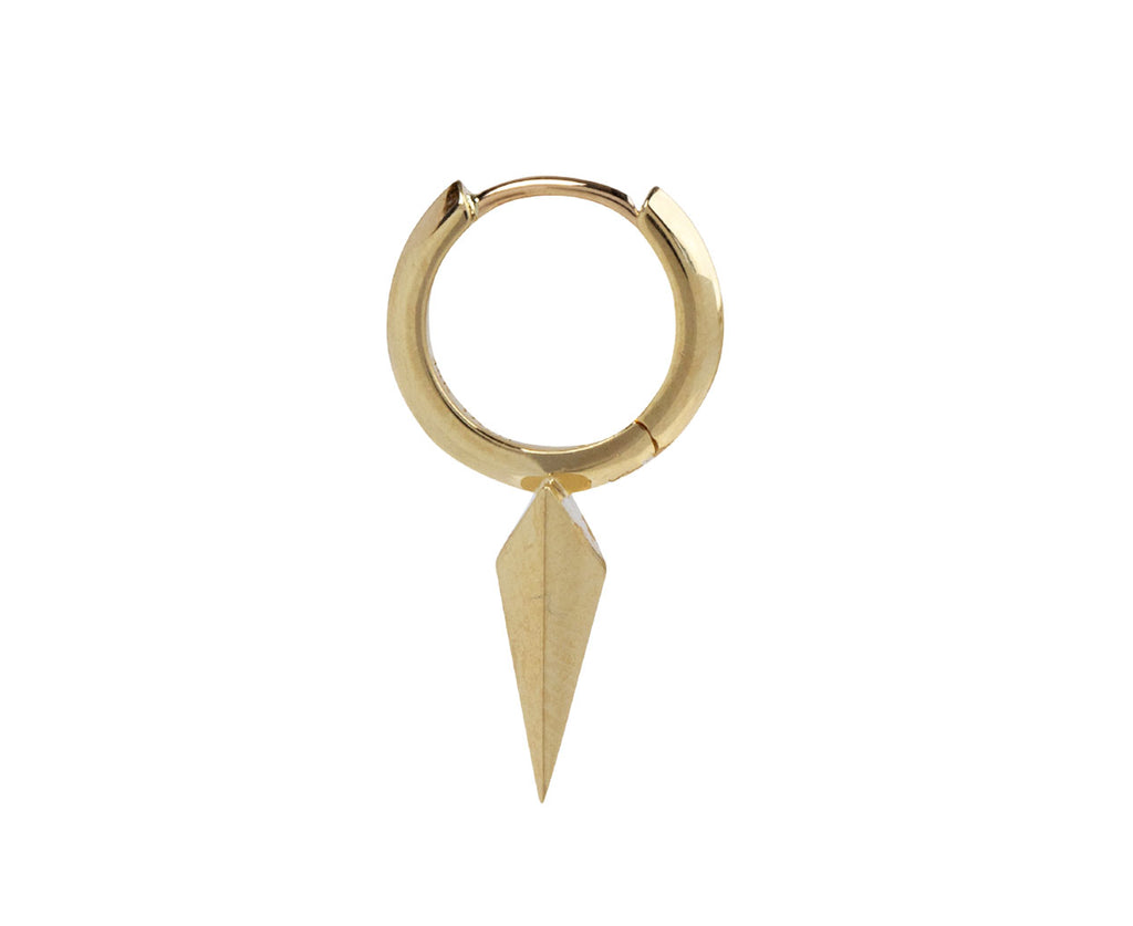 Maria Tash 5/16 Faceted Long Spike SINGLE Hoop Earring Side View