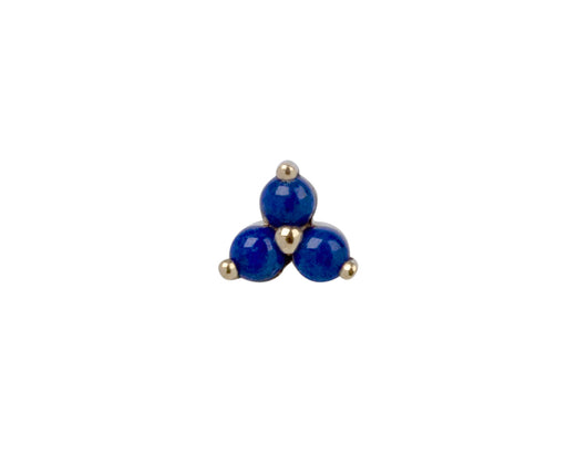 5mm Trinity Lapis SINGLE Stud Earring