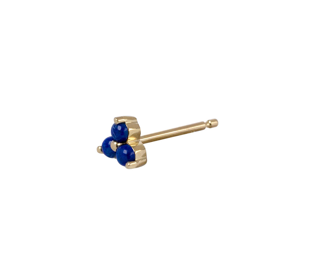 5mm Trinity Lapis SINGLE Stud Earring