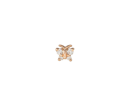 Maria Tash Rose Gold Diamond Butterfly SINGLE Stud