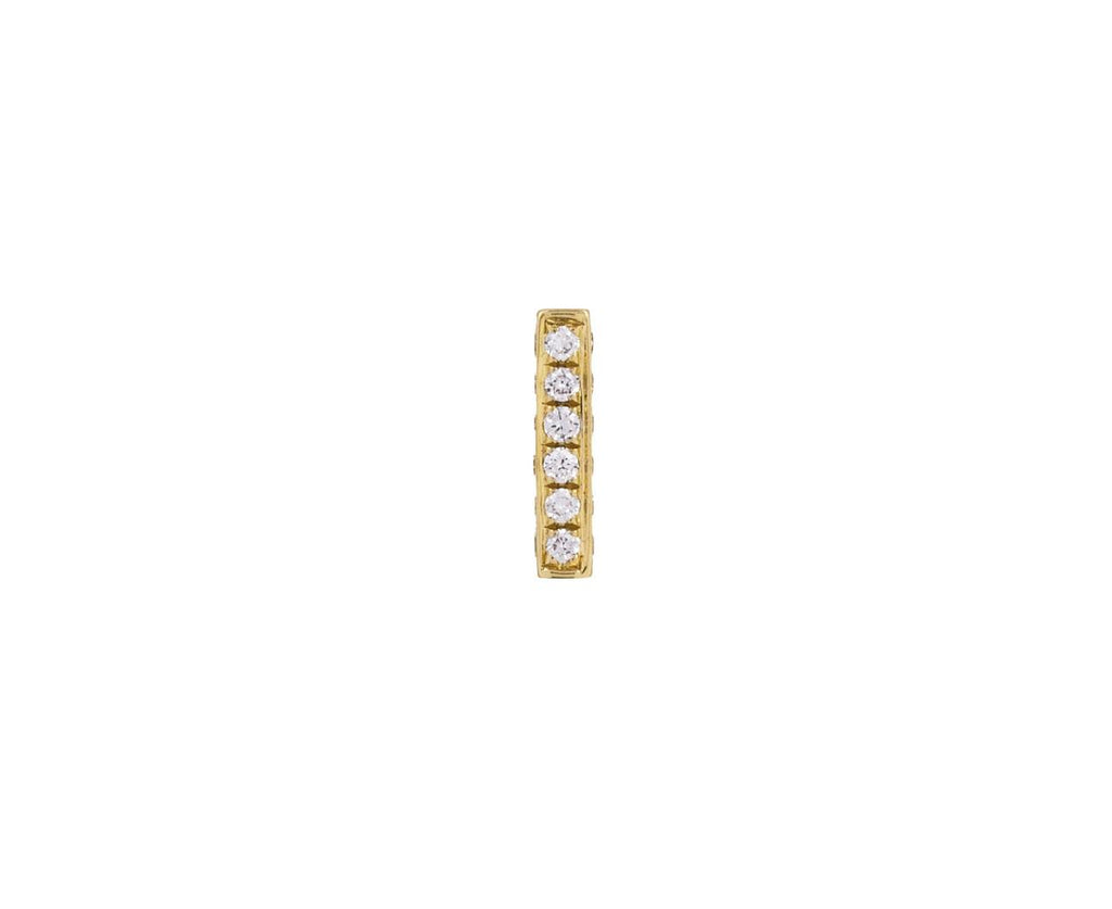 7mm Pavé Diamond Square Bar SINGLE Stud - TWISTonline 