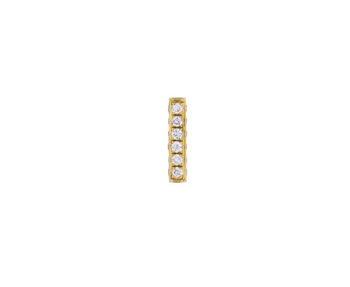 7mm Pavé Diamond Square Bar SINGLE Stud - TWISTonline 