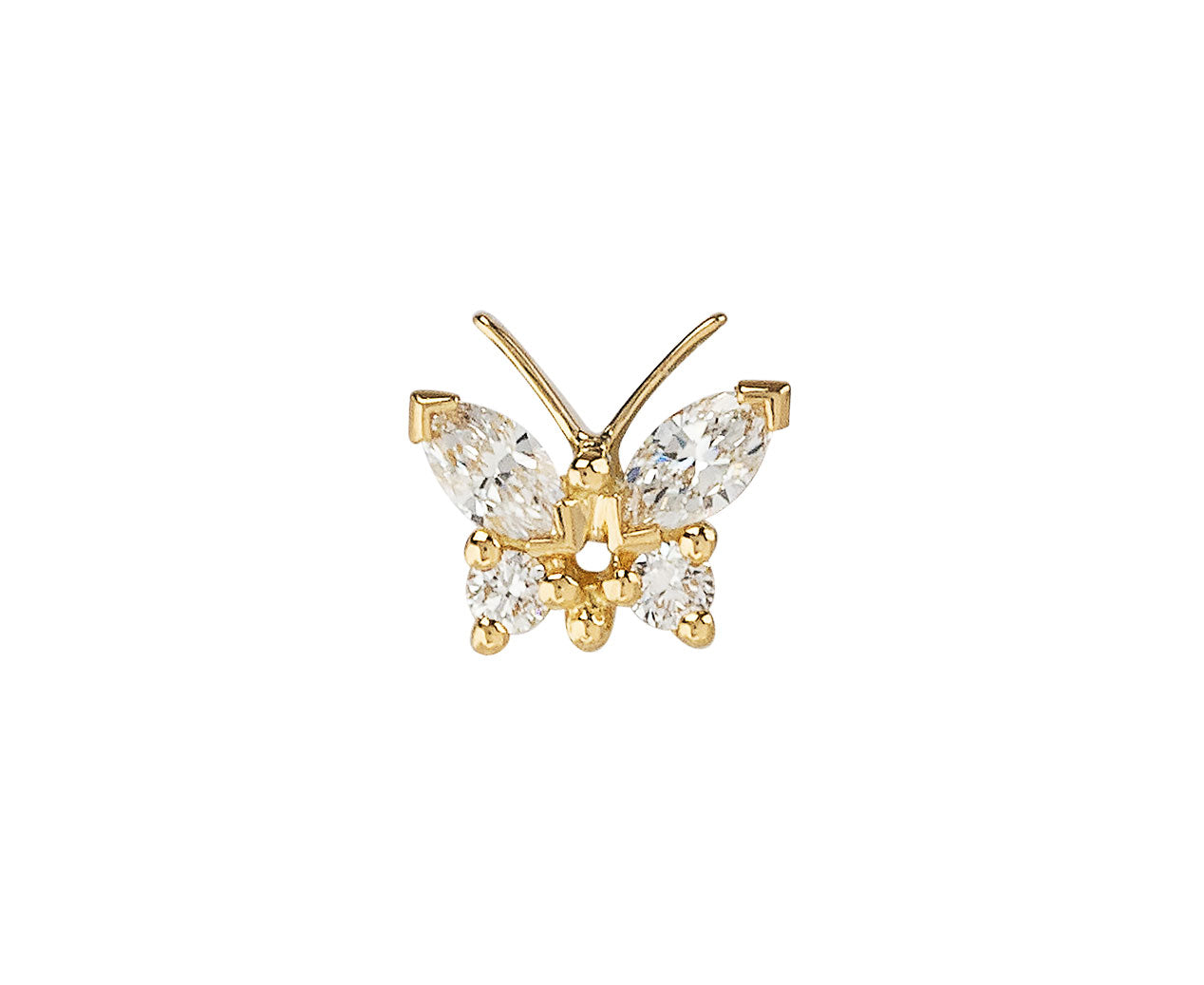 【公式ショップ】 Yellow Tash Maria Gold Stud SINGLE Butterfly Diamond アクセサリー