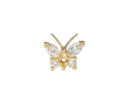 Maria Tash Yellow Gold Diamond Butterfly SINGLE Stud