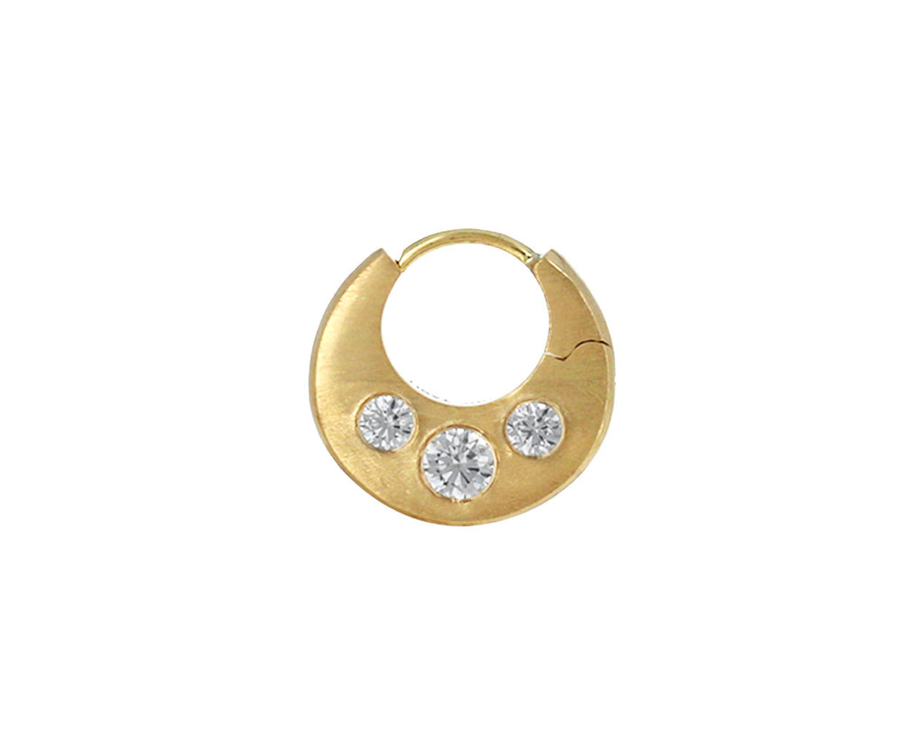 1/4 Diamond Crescent Reversible SINGLE Hoop