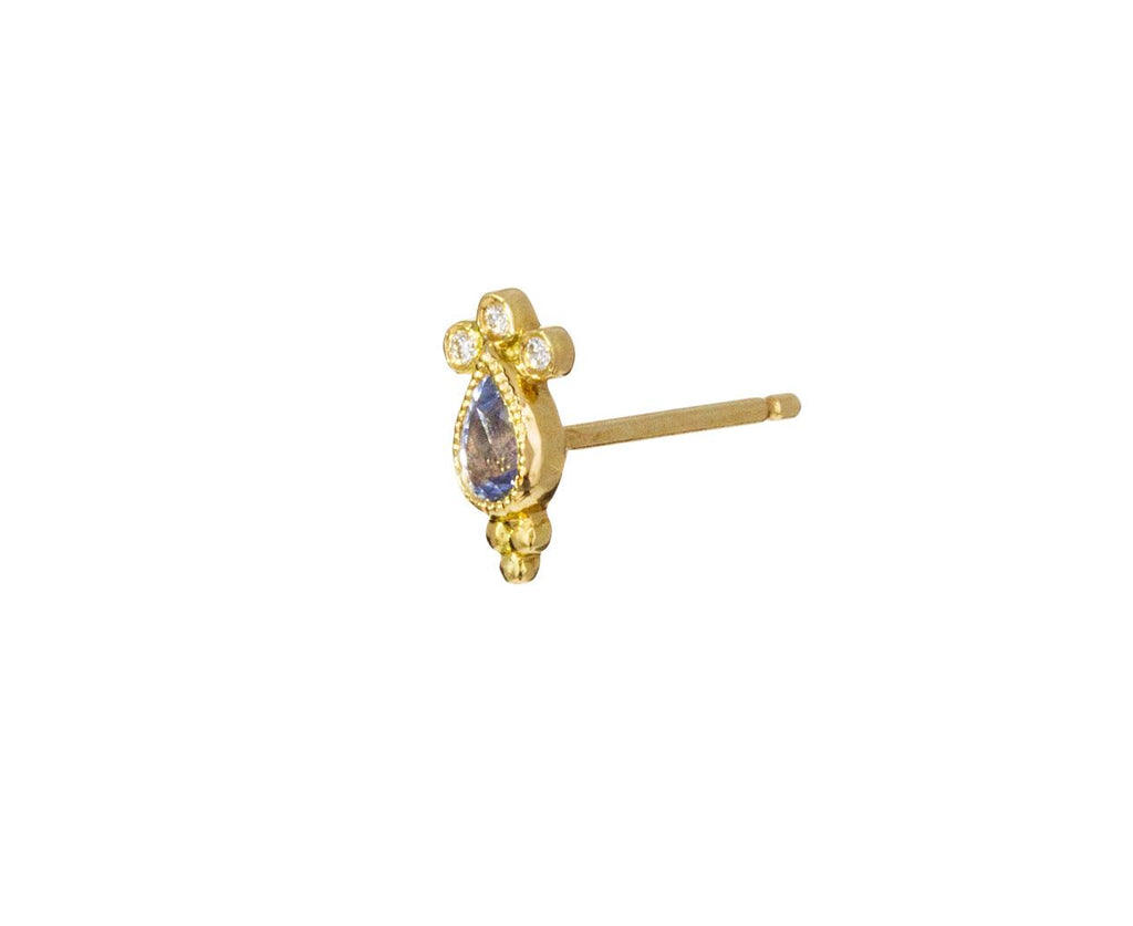Blue Sapphire Delia SINGLE Stud - TWISTonline 
