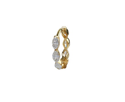 Maria Tash 5/16 Invisible Set Marquise Diamond Eternity SINGLE Hoop Earring