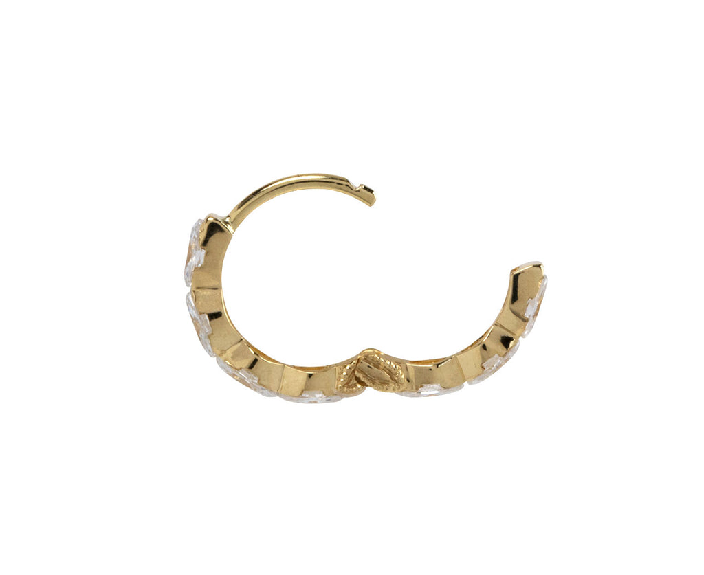Maria Tash 5/16 Invisible Set Marquise Diamond Eternity SINGLE Hoop Earring Open