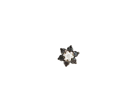 Maria Tash 5.5mm Black Diamond Flower SINGLE Stud