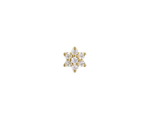 4.5mm Diamond Flower Traditional Stud - TWISTonline 