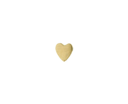 Yellow Gold SINGLE Heart Stud - TWISTonline 