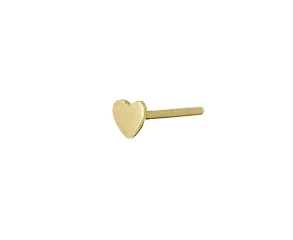 Yellow Gold SINGLE Heart Stud - TWISTonline 