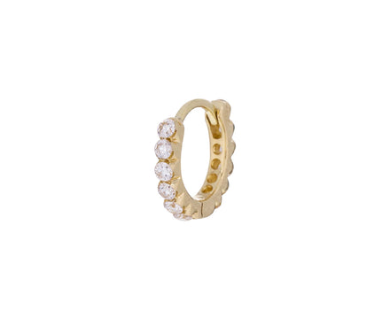 1/4 Yellow Gold Invisible Set Diamond Eternity SINGLE Hoop - TWISTonline 
