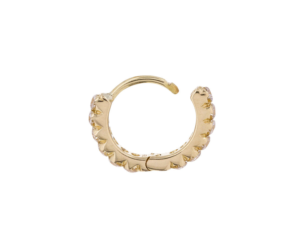 1/4 Yellow Gold Invisible Set Diamond Eternity SINGLE Hoop - TWISTonline 
