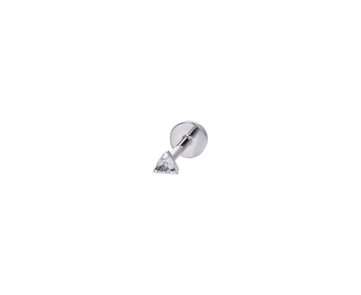 2.5mm Invisible Set Triangle Diamond SINGLE Threaded Stud
