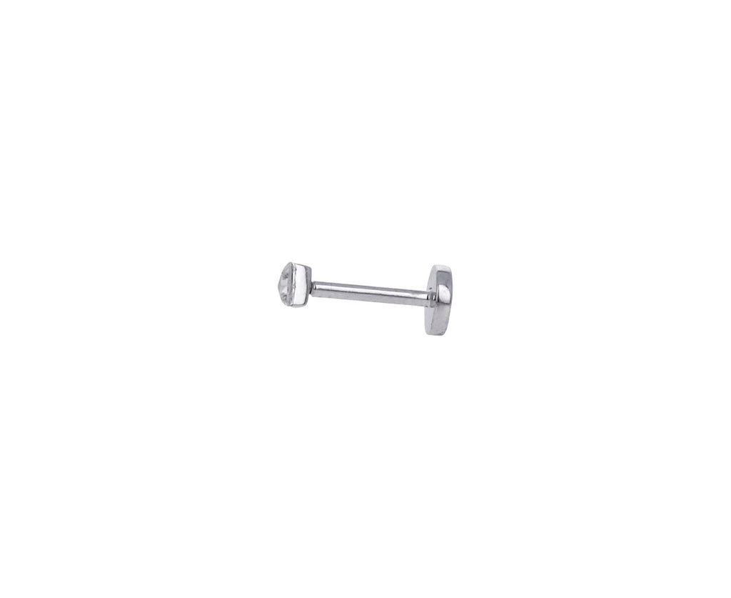 2.5mm Invisible Set Triangle Diamond SINGLE Threaded Stud