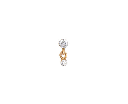 Invisible Set Diamond Dangle SINGLE Stud - TWISTonline 