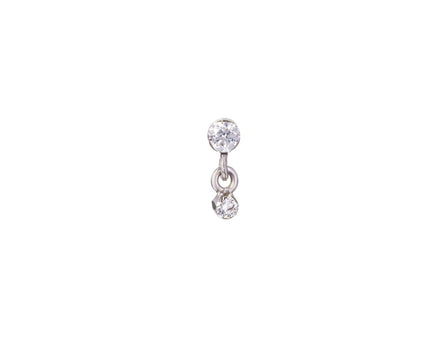 Invisible Set Diamond Dangle SINGLE Stud - TWISTonline 