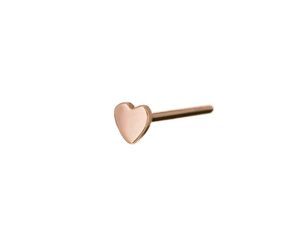 Rose Gold SINGLE Heart Stud - TWISTonline 