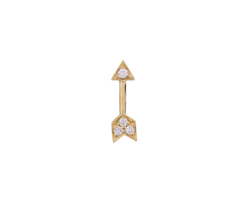 Yellow Gold Arrow SINGLE Stud - TWISTonline 
