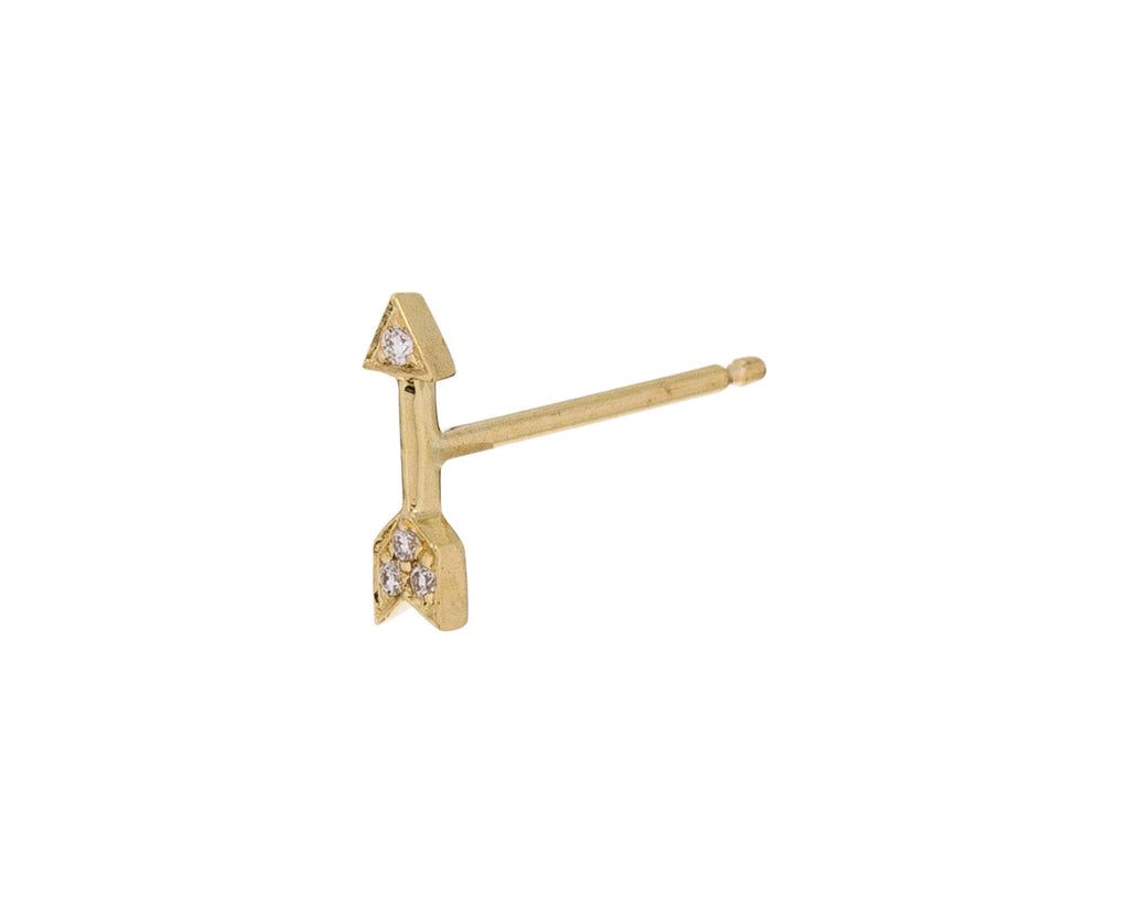 Yellow Gold Arrow SINGLE Stud - TWISTonline 