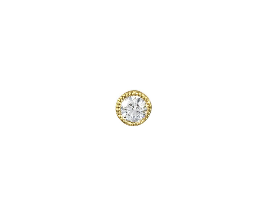 2.5mm Scalloped Set Diamond SINGLE Stud - TWISTonline 