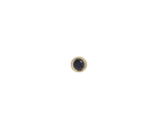 2mm Black Diamond Scalloped Set SINGLE Stud