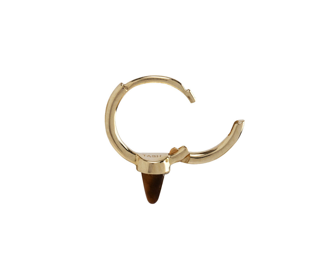 5/16 Tigers Eye Spike SINGLE Non Rotating Hoop