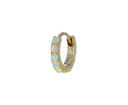 1/4 Yellow Gold Opal Eternity SINGLE Hoop