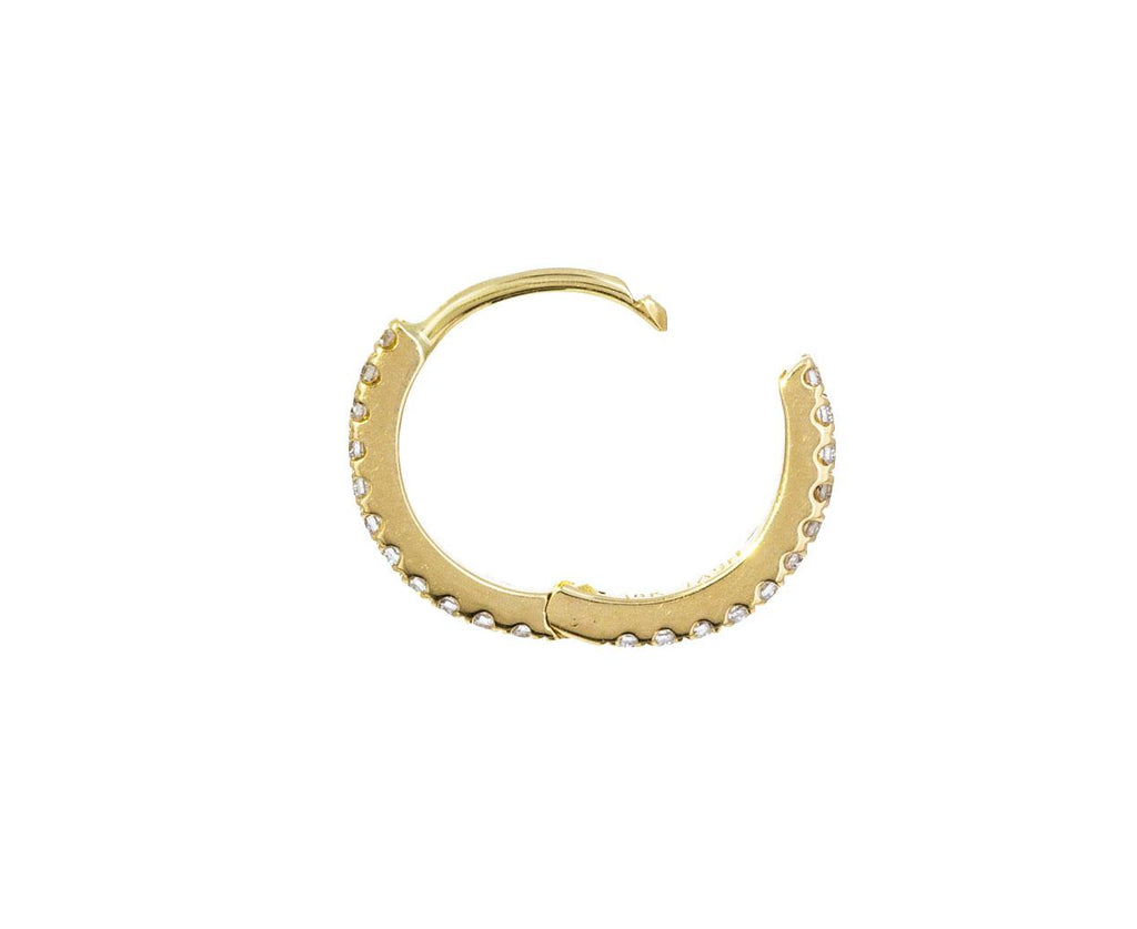 5/16 Yellow Gold White Diamond Eternity SINGLE Hoop - TWISTonline 