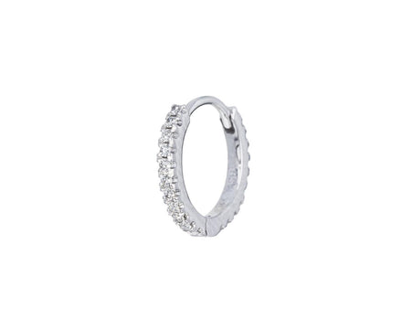 5/16 White Gold White Diamond Eternity SINGLE Hoop - TWISTonline 