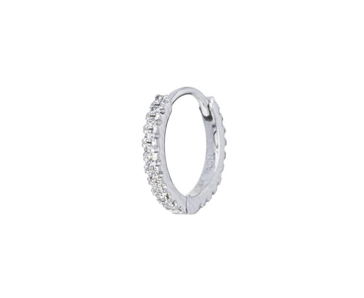 5/16 White Gold White Diamond Eternity SINGLE Hoop - TWISTonline 