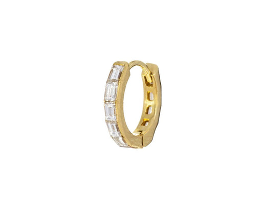 5/16 Invisible Set Baguette Diamond Eternity SINGLE Hoop - TWISTonline 