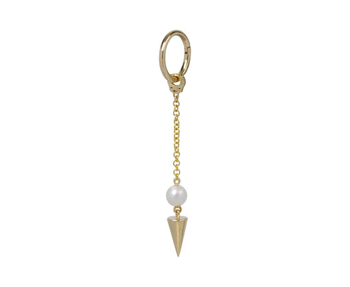 Yellow Gold Pearl Spike Pendulum Charm ONLY