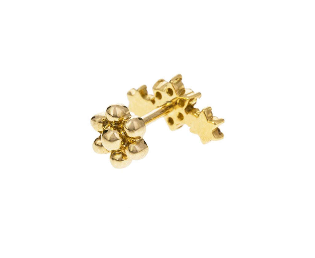 Diamond Flower Trinity SINGLE Stud - TWISTonline 