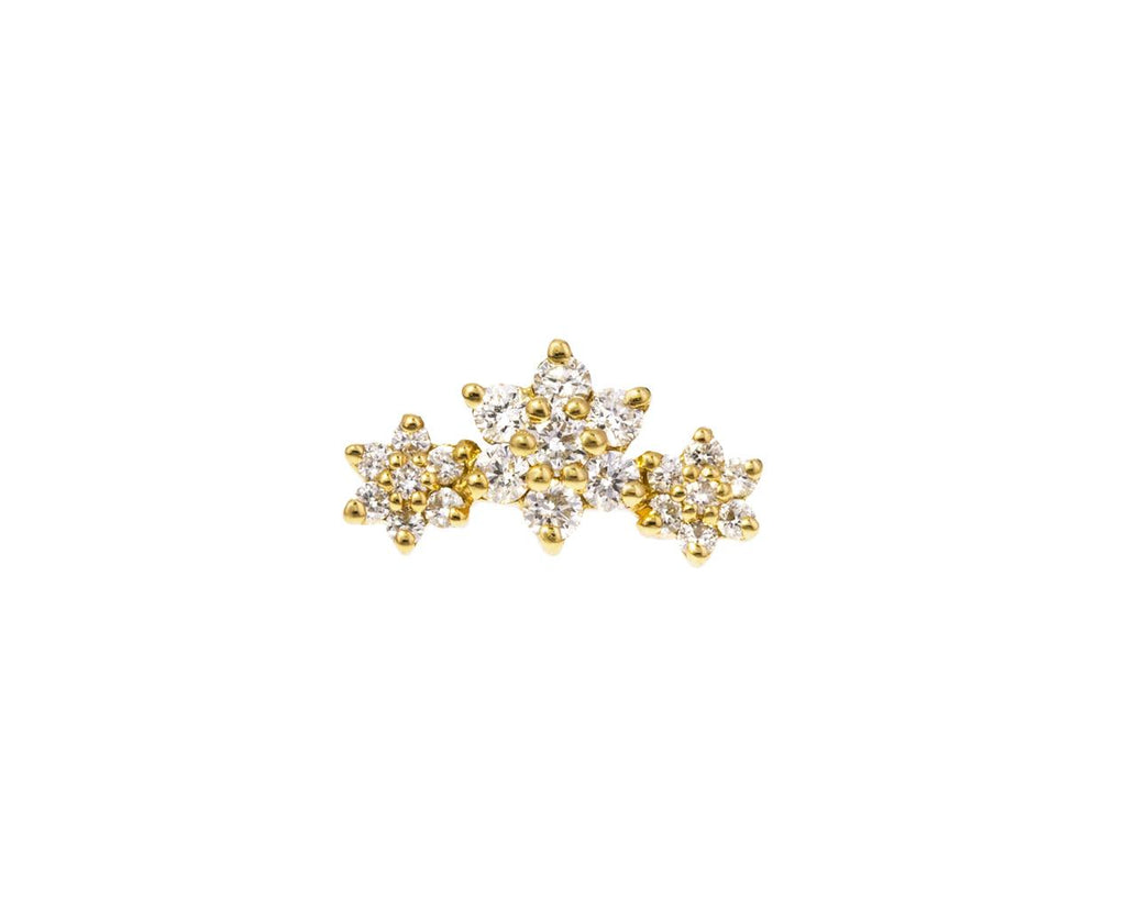 Diamond Flower Trinity SINGLE Stud - TWISTonline 