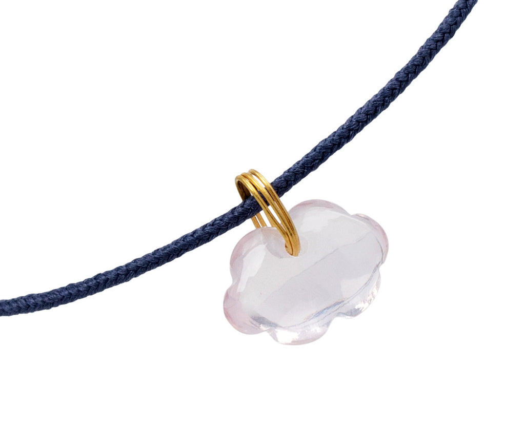 Marie-Hélène de Taillac Rose Quartz Heaven Cloud Charm Bracelet Close Up