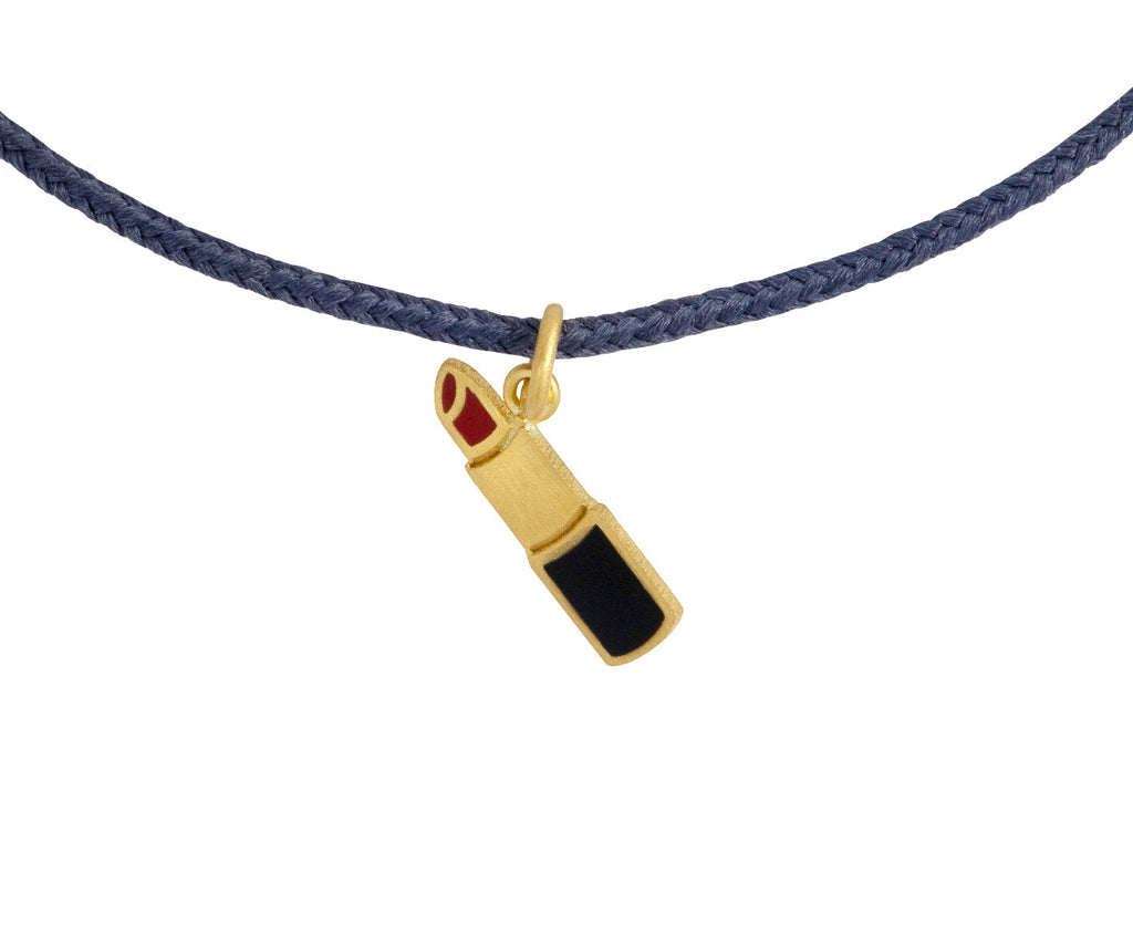 Marie-Hélène de Taillac Enamel Lipstick Charm Bracelet Close Up