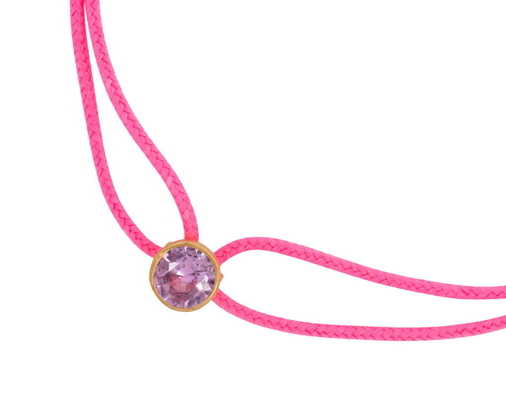 Marie-Hélène de Taillac Pink Sapphire Glowing Charm Bracelet Close Up