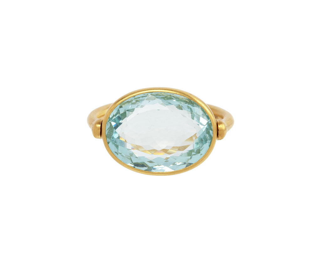 Marie-Hélène de Taillac Aquamarine Swivel Ring