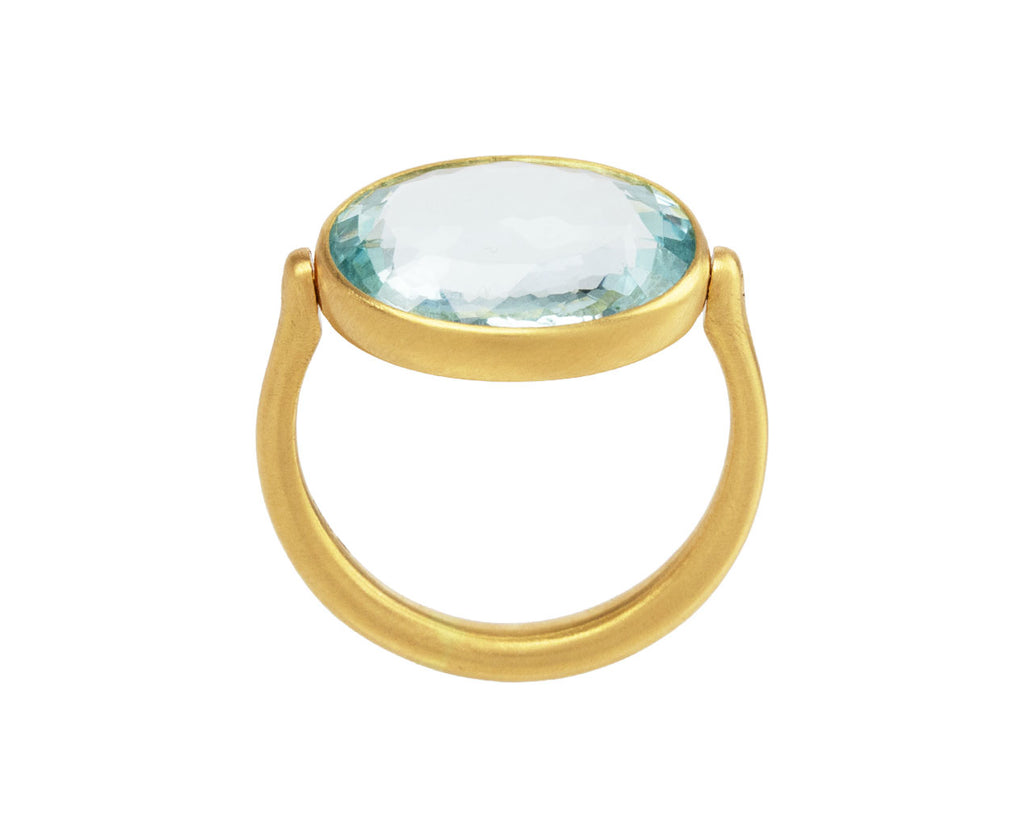 Marie-Hélène de Taillac Aquamarine Swivel Ring Top View