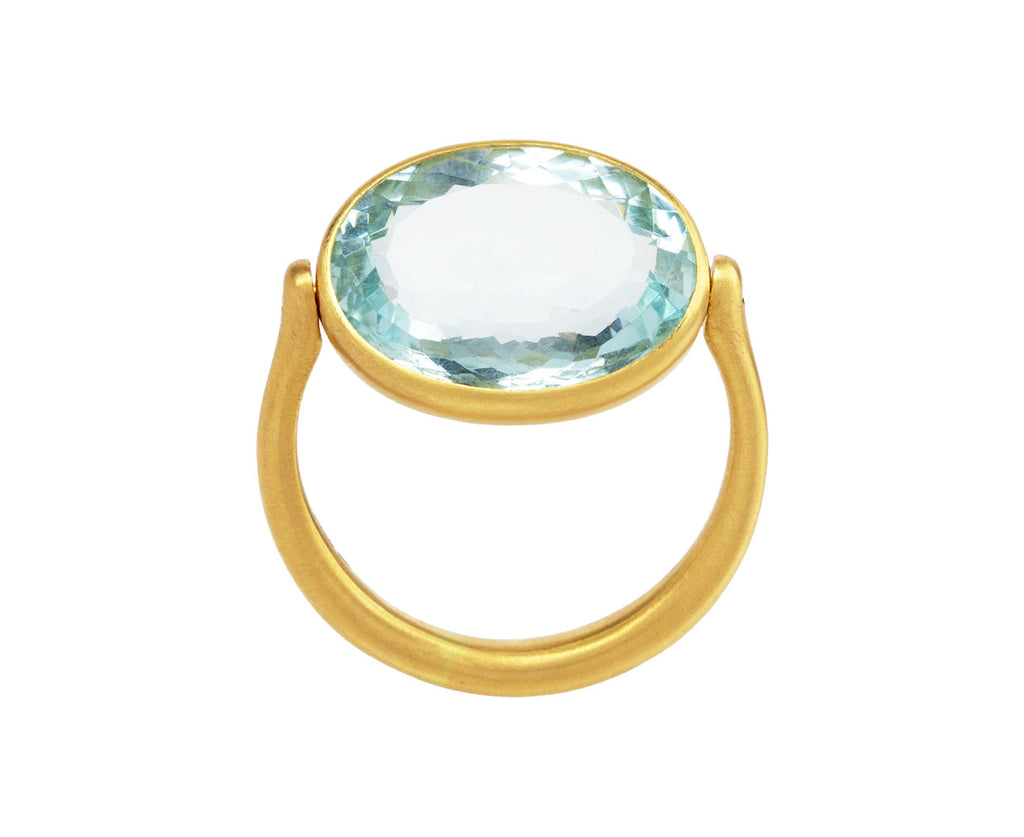 Marie-Hélène de Taillac Aquamarine Swivel Ring Top Swivel