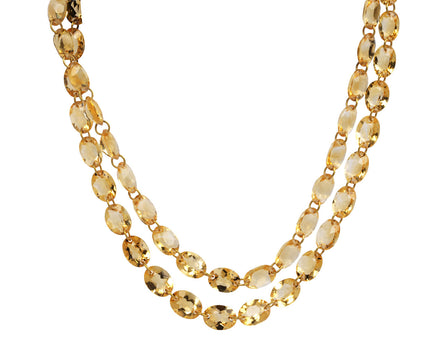 Marie-Hélène de Taillac Oval Citrine Ladylike Necklace Double