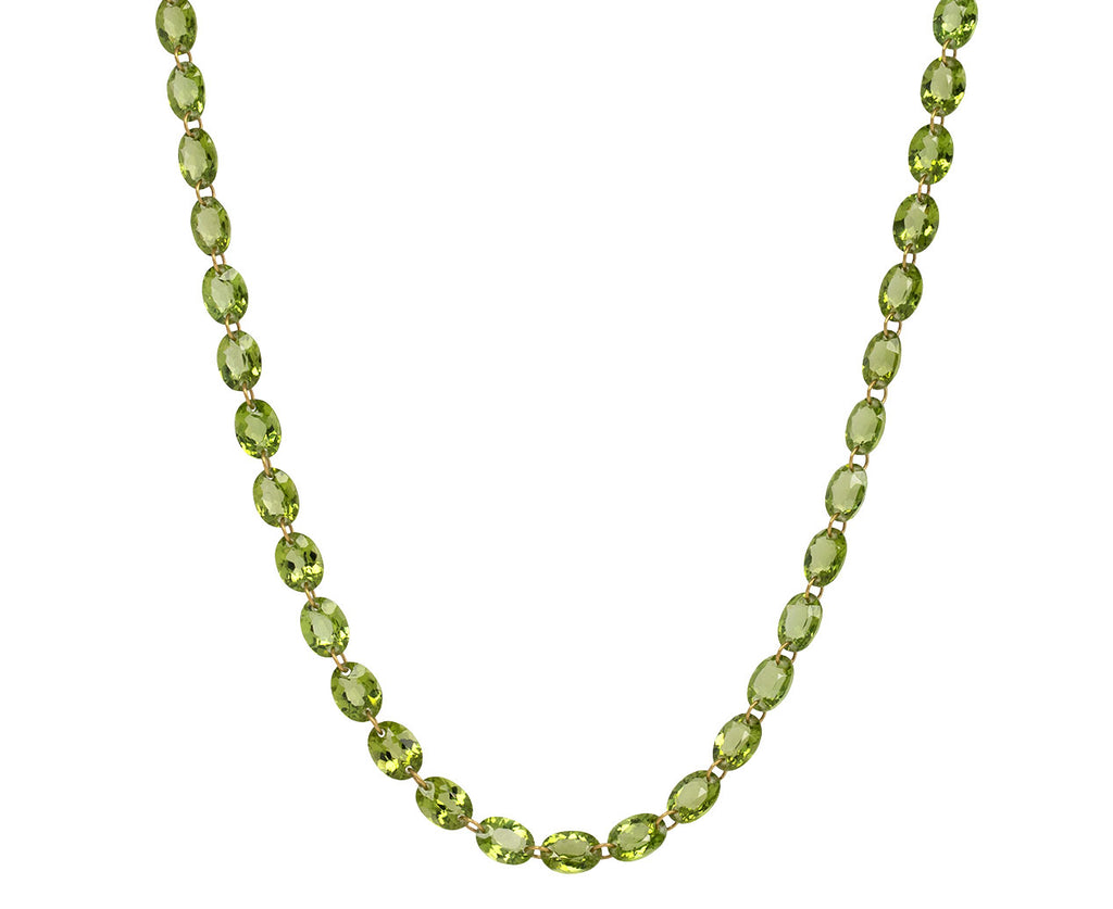 Peridot tennis necklace hot sale