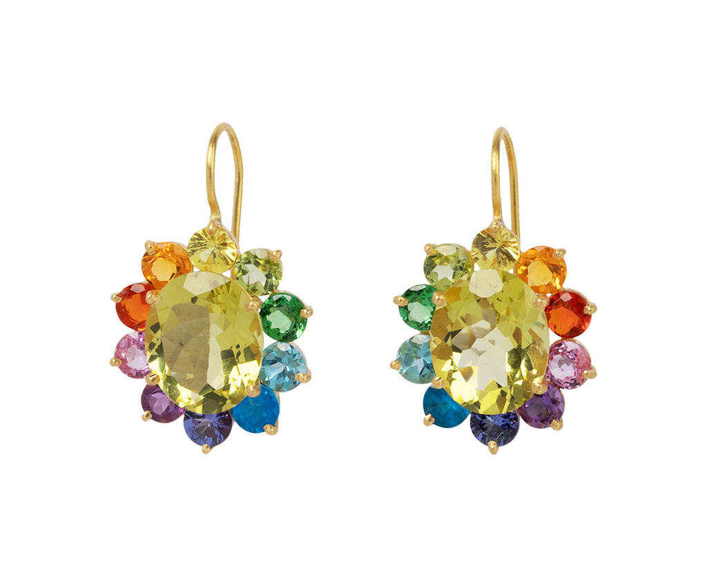 Rainbow gem earrings sale