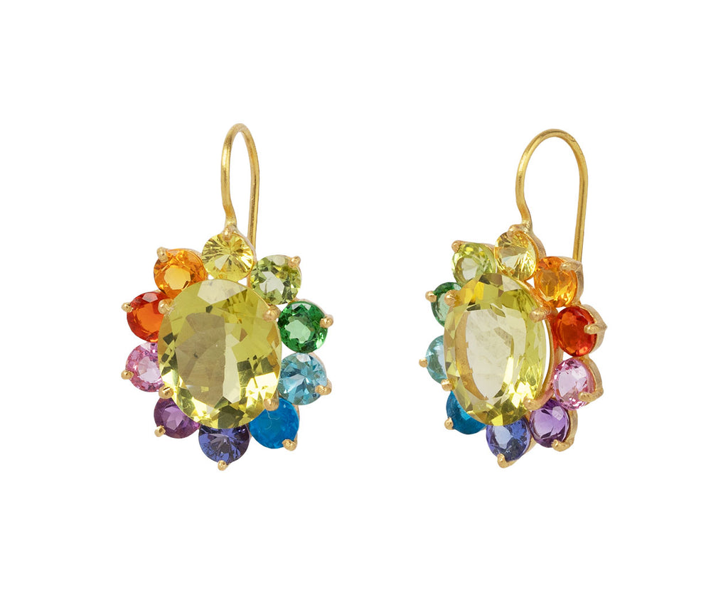 Rainbow flower best sale earrings