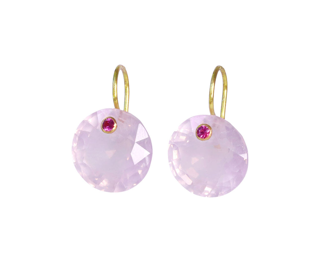Rose Quartz and Pink Sapphire Gem Earrings - TWISTonline 