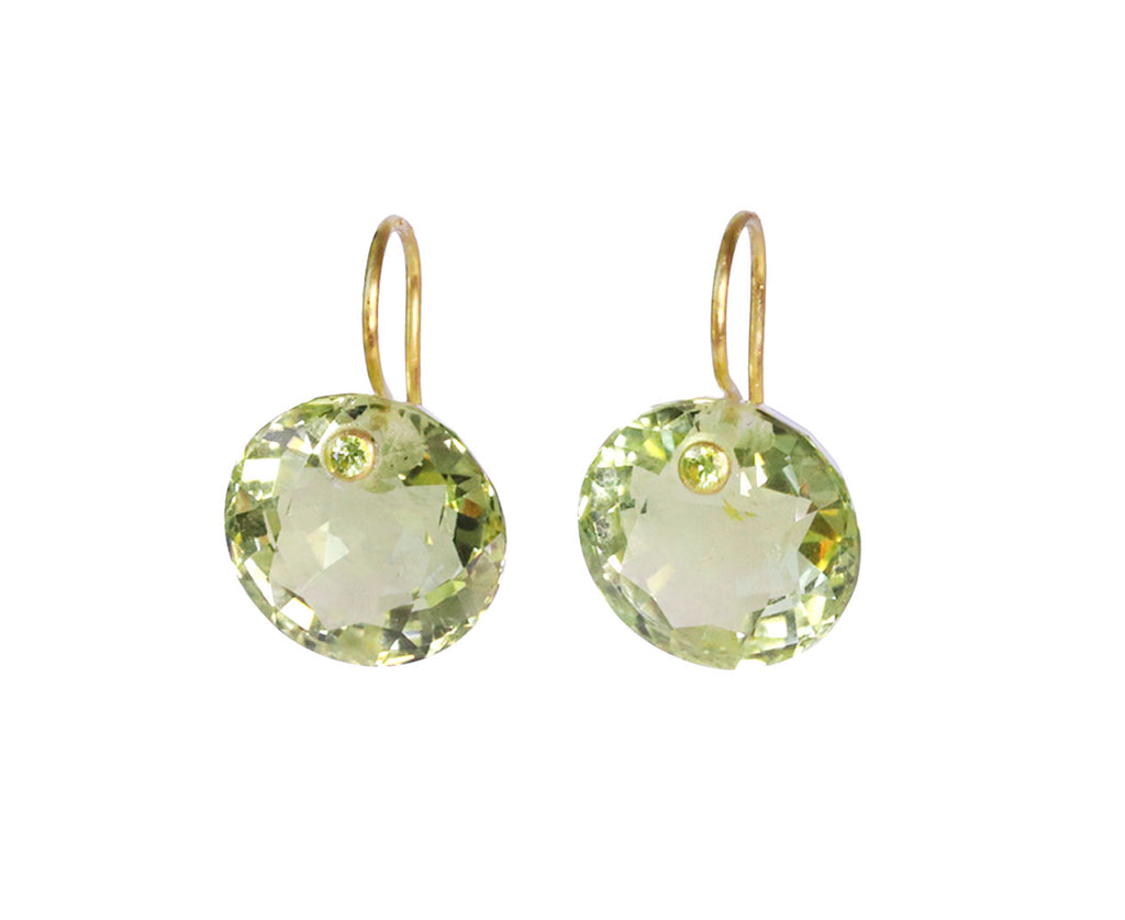 Large Lemon Quartz and Yellow Sapphire Gem Earrings - TWISTonline 