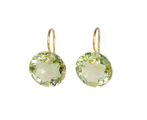 Large Lemon Quartz and Yellow Sapphire Gem Earrings - TWISTonline 