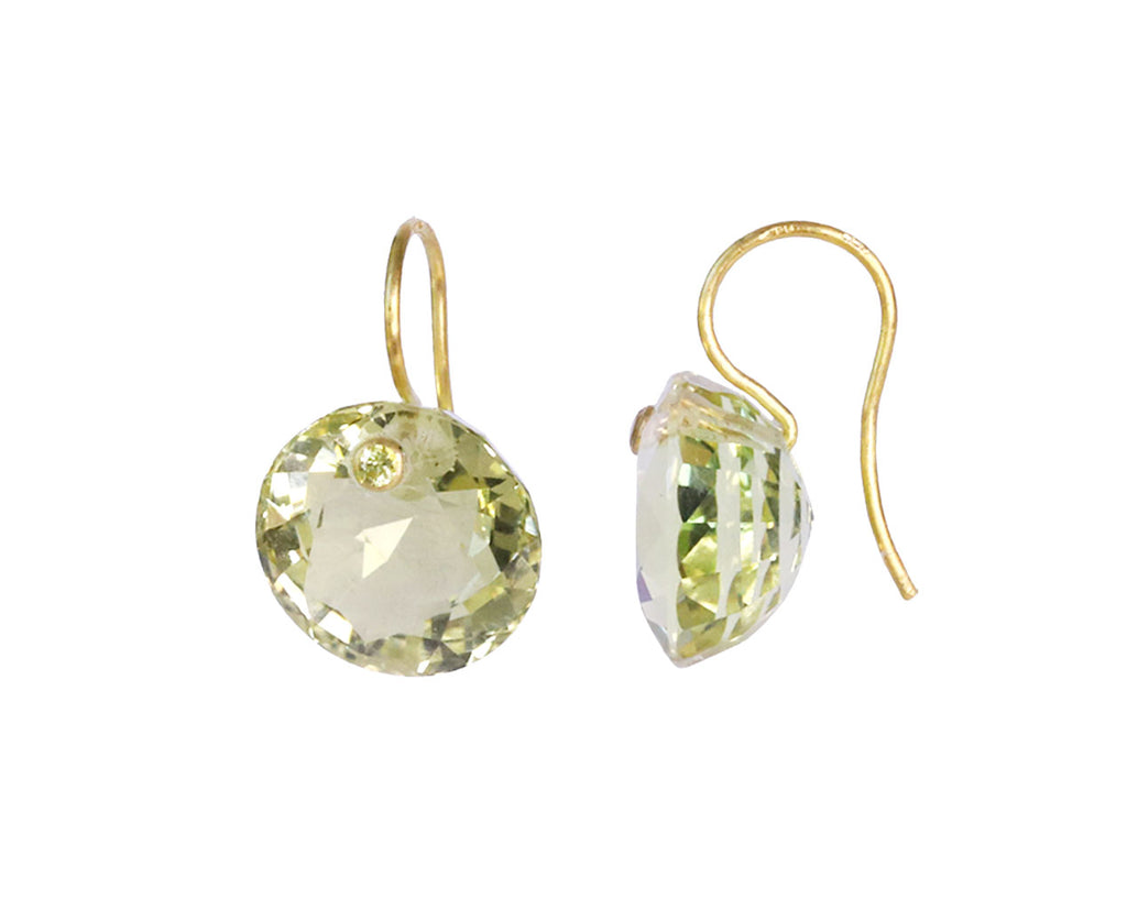 Large Lemon Quartz and Yellow Sapphire Gem Earrings - TWISTonline 